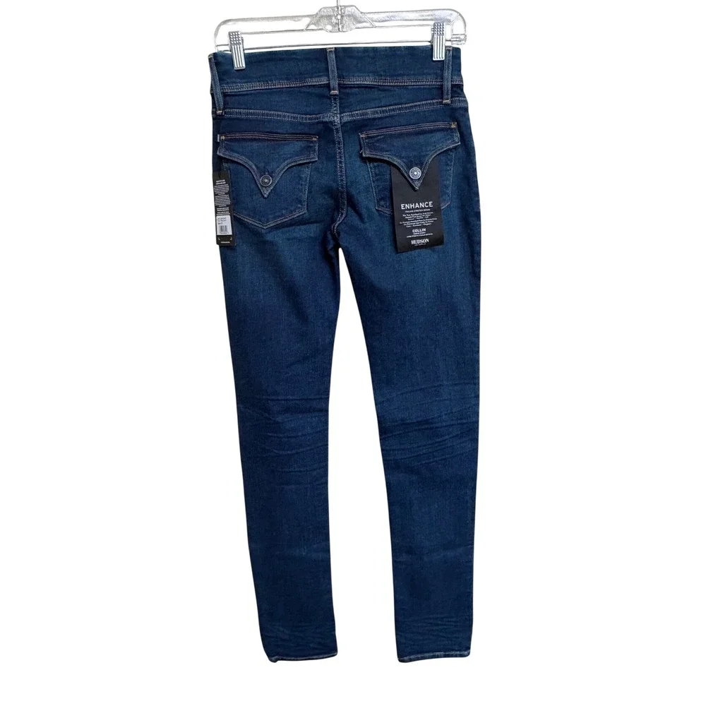 NWT Hudson Collin Midrise Skinny Jeans Obscurity Blue Denim Size 27 WM422DWF